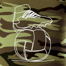 Futbalová lopta kopačka jedným ťahom