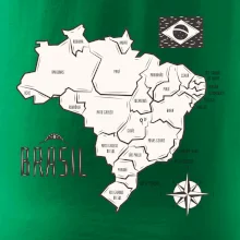 Brazília mapa s názvami regiónov