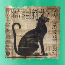 Egyptské hieroglyfy mačka