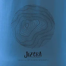 Jizera - vrstevnice v kruhu