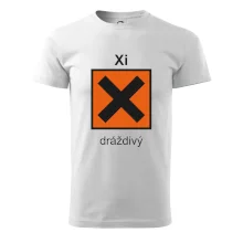 Xi Dráždivý - Výstražná tabuľka na tričku Xi Dráždivý - Výstražná tabuľka na tričku