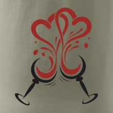 Víno je láska okrúhle poháre