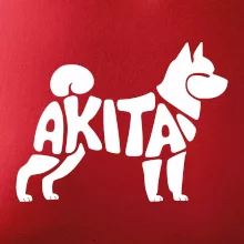 Akita Inu - Nápis v tele