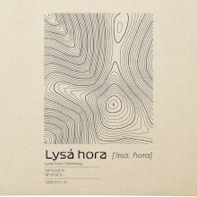 Lysá hora - vrstevnice v obdĺžniku