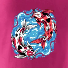 Yin & Yang Koi kapor - červený