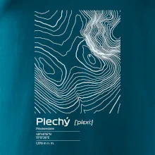 Plechý - vrstevnice v obdĺžniku