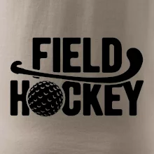 Field hockey loptička a nápis