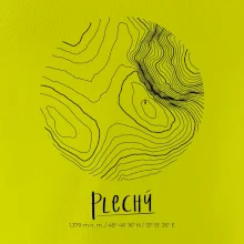 Plechý - vrstevnice v kruhu