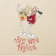Best wine friends dancing (Pecka design)