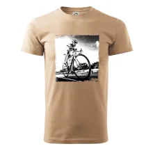 Cyklista čiernobiela cesta Cyklista čiernobiela cesta