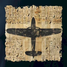Egyptské hieroglyfy lietadlo