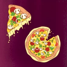 Pizza + Pizza kousek