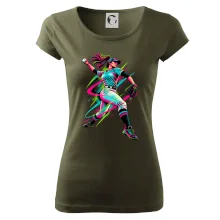 Baseballová nadhazovačka neonový pop art