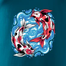 Yin & Yang Koi kapor - červený