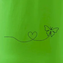 Dráha letu motýľa - srdce