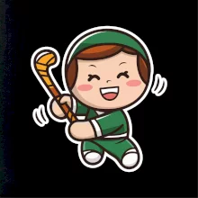 Ikona pozemný hokej holka