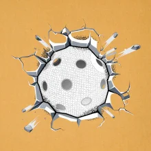 Florbal lopta v triku