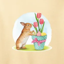 Veľkonočný zajačik tulipány