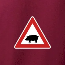 Dopravná značka - Pozor prasa domáca