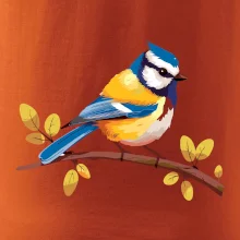 Sýkorka modrinka kreslená