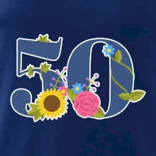 Kvetinové číslo kreslené - 50 Kvetinové číslo kreslené - 50