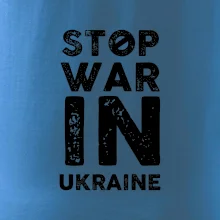 Čierny nápis Stop war in Ukraine