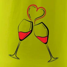 Víno je láska jednoduchý nákres