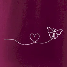 Dráha letu motýľa - srdce