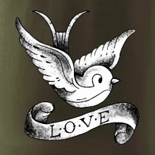 Love holubica - kreslená