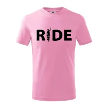 Ride - nápis s cyklistom