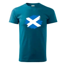 Škótska vlajka kreslená štetcom