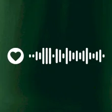 Zamilovaný Spotify kód na prsníku