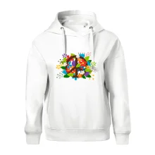 Peace symbol prerastený kvetinami