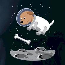 Pes vo vesmíre  (Hana-creative) Pes vo vesmíre  (Hana-creative)