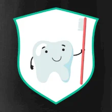 Zúbok na prsníku - zubná kefka