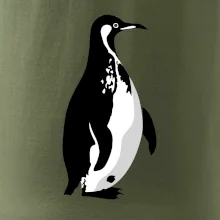 Tučniak čiernobiely z boku