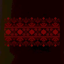 Ukrajinský vzor - červený