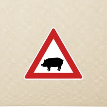 Dopravná značka - Pozor prasa domáca