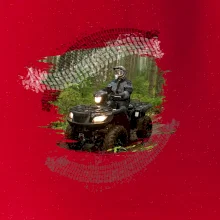 ATV štvorkolka v lese