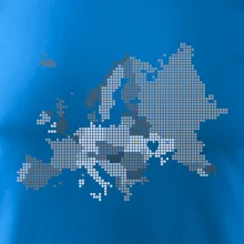 Mapa Európy - srdce v Ukrajine