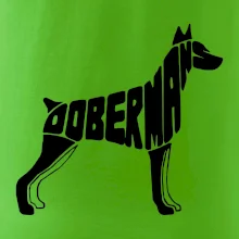 Dobermans - nápis v tele