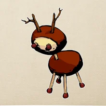 Gaštanový jelínek - prsník