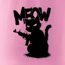 Meow mačka so zbraňou