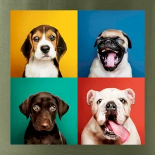 Psi šteňatá koláž