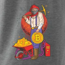 Baník ťaží Bitcoiny