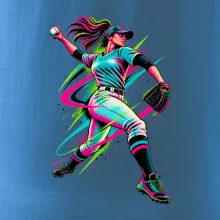Baseballová nadhazovačka neonový pop art