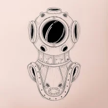 Potápač - helma stará