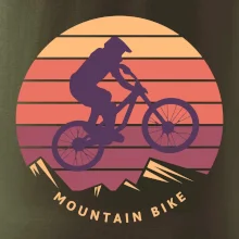 MTB farebný bicykel západ slnka