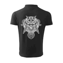 Steampunk sova čiernobiela