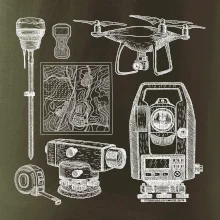 Geodet teodolit dron